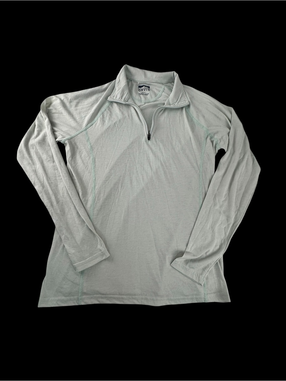 Orvis Light Weight 1/4 Zip Pullover Women's Size Small Top Light Green